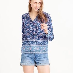 J. Crew cotton voile popover blouse